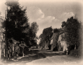 Dorfstraße, Blick nach Westen, rechts vorn 'Schlachter-Hus', dahinter die Schule, No.66